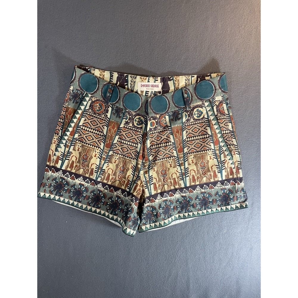 EMPORIO SIRENUSE Women's Coptic Dancer Printed Shorts Size IT 38/US 2